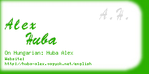 alex huba business card